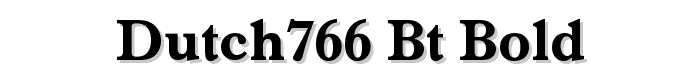 Dutch766 BT Bold font